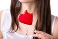 Heart shaped biscuit with bite Royalty Free Stock Photo