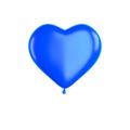 Heart shaped blue ballon isolated on white background. Valentines day, love symbol.