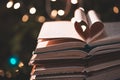 Heart shaped book pages Royalty Free Stock Photo