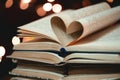 Heart shaped book pages Royalty Free Stock Photo