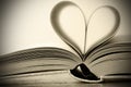 Heart shaped book Royalty Free Stock Photo