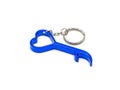 Heart shaped bottle opener keychain isolated Royalty Free Stock Photo