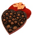 Heart shaped box of chocolate Royalty Free Stock Photo