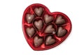 Heart shaped box of chocolate candy Royalty Free Stock Photo