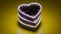 Heart-shaped box of chocolates Royalty Free Stock Photo