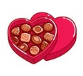 Heart shaped box of chocolates Royalty Free Stock Photo