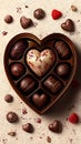 Love chocolate gift box Royalty Free Stock Photo