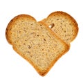 Heart-shaped bread rusks Royalty Free Stock Photo