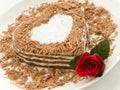 Heart-shaped cake Royalty Free Stock Photo