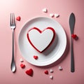 Abstract image of lovers\' dinner Royalty Free Stock Photo