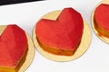 a heart-shaped cake made from red ingredients Royalty Free Stock Photo