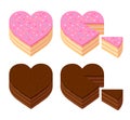 Heart shaped cake set