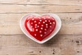 Heart shaped cake for Valentine`s Day or mother`s day Royalty Free Stock Photo