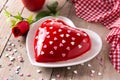 Heart shaped cake for Valentine`s Day or mother`s day Royalty Free Stock Photo