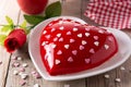 Heart shaped cake for Valentine`s Day or mother`s day Royalty Free Stock Photo