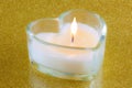 Heart shaped candle Royalty Free Stock Photo