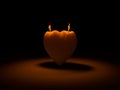 Heart shaped candle Royalty Free Stock Photo