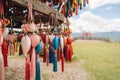 Heart shaped charms hanging on christmas tree at Yun Lai Viewpoint Royalty Free Stock Photo