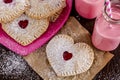 Heart Shaped Cherry Hand Pies Royalty Free Stock Photo