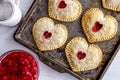 Heart Shaped Cherry Hand Pies Royalty Free Stock Photo