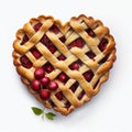 Heart Shaped Cherry Pie with Lattice