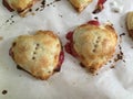 Heart Shaped Cherry Tarts for Valentines.