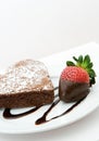 Heart shaped chocolate cake