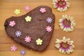 Heart Shaped Chocolate Cake Royalty Free Stock Photo
