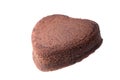 Heart shaped chocolate cake Royalty Free Stock Photo