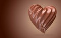 Heart shaped chocolate cream