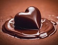 Heart Shaped Chocolate - Sweetness and Love in Every Bite. Indulge in the sweetness and love embodied in this heart Royalty Free Stock Photo