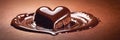 Heart Shaped Chocolate - Sweetness and Love in Every Bite. Indulge in the sweetness and love embodied in this heart Royalty Free Stock Photo