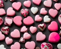 Heart shaped chocolates candy Valentines day