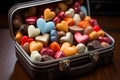 Heart shaped chocolates a journey of delight, valentine, dating and love proposal image
