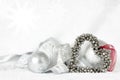 Heart Shaped Christmas Bells over white Royalty Free Stock Photo