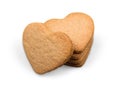 Heart shaped cinnamon cookies on background Royalty Free Stock Photo