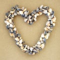 Heart Shaped Clam Shell Wreath Royalty Free Stock Photo