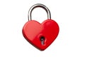 Heart shaped closed lock