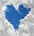 Heart shaped cloud Royalty Free Stock Photo