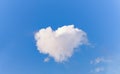 Heart shaped cloud on blue sky background. Royalty Free Stock Photo