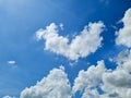 Heart shaped cloud on bright blue sky Royalty Free Stock Photo