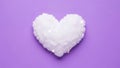 Heart-shaped cloud on purple background Royalty Free Stock Photo