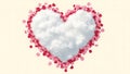 Heart-shaped cloud with red dots Royalty Free Stock Photo