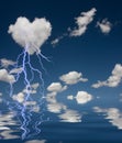 Heart Shaped Cloud With Thunderbolt