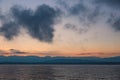 Heart Shaped Clouds Formation over Leman Lake and Iconic Mont-Bl