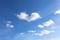 Heart shaped cloun in blue sky, love symbol concept Royalty Free Stock Photo