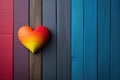 heart-shaped colored heart made with LGBT ribbon for rainbow pride. equality, tolerance, and support for the LGBT commun Royalty Free Stock Photo