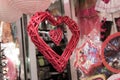 Heart shaped colorful decorative objects