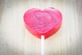 Heart shaped colorful lollipop Royalty Free Stock Photo