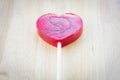 Heart shaped colorful lollipop Royalty Free Stock Photo